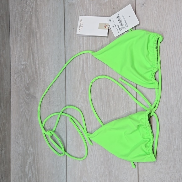 NWT Good American Women Chartreuse Bra bikini top sz 2/M - Picture 2 of 8
